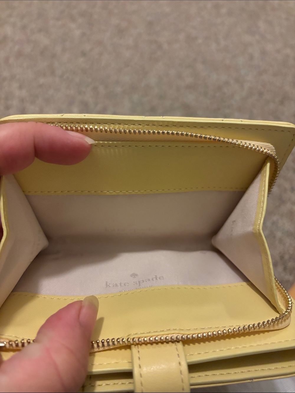 Kate Spade ♠️ Wallet Quilted. Buttery Yellow NWOT - Picture 11 of 11